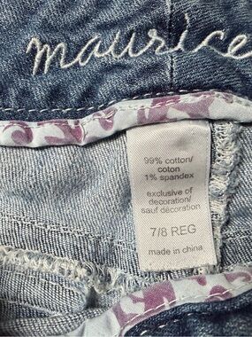 Miss Me Distressed Denim Shorts | Size 7/8 | Light Wash | Stretch